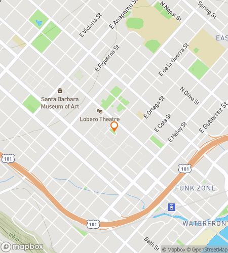Map of scavenger hunt walking tour for Santa Barbara Beauty
