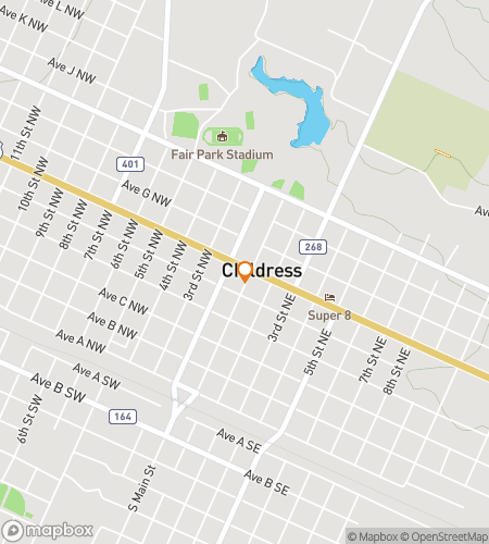 Map of scavenger hunt walking tour for Childress Caper: Downtown Delight & Discoveries