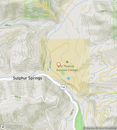 Map of scavenger hunt walking tour for Thomas Aquinas College Hunt