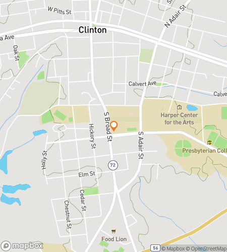 Hartă tur de vânătoare de comori pe jos pentru Vânătoarea Presbyterian College