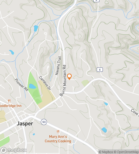 Map of scavenger hunt walking tour for A Gem of a Town&colon; Jasper