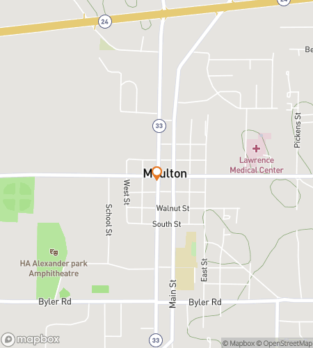 Map of scavenger hunt walking tour for Moultons Main Street Mission