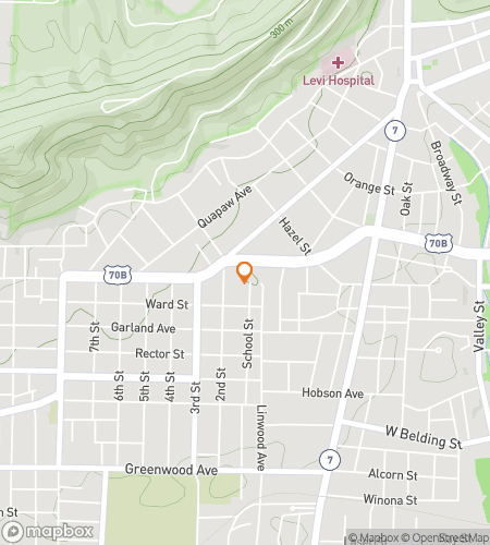 Map of scavenger hunt walking tour for Ghosts, Gangsters & Bathhouses: A Hot Springs Hunt