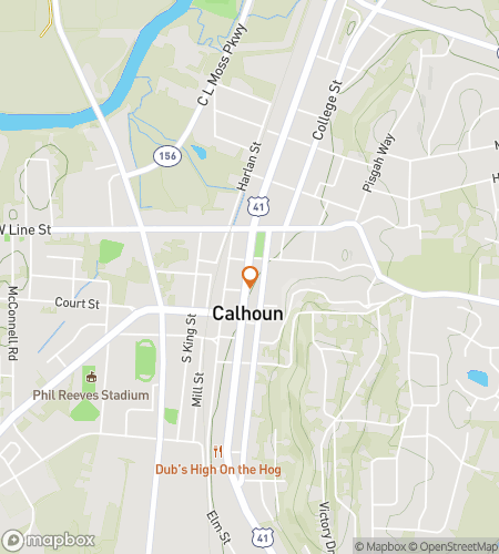 Map of scavenger hunt walking tour for Calhoun Capers & Treasure Tally