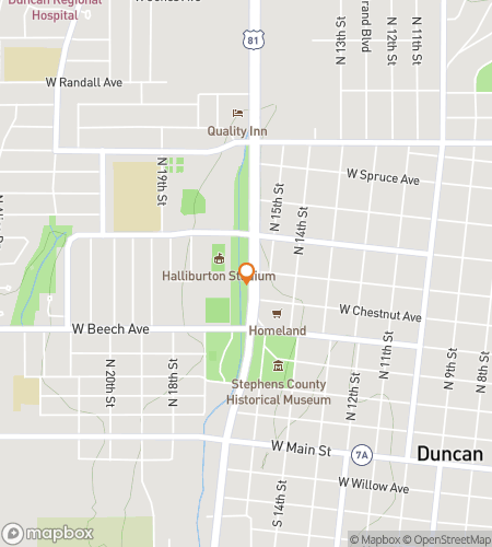 Map of scavenger hunt walking tour for  Duncan Scavenger Hunt