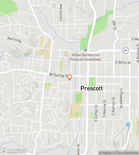 Map of scavenger hunt walking tour for The Unfinished Souls of Prescott