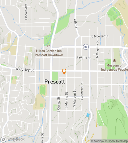 Χάρτης περιπάτου κυνηγιού θησαυρού για την αποκάλυψη των Ιστορικών Θησαυρών του Prescott