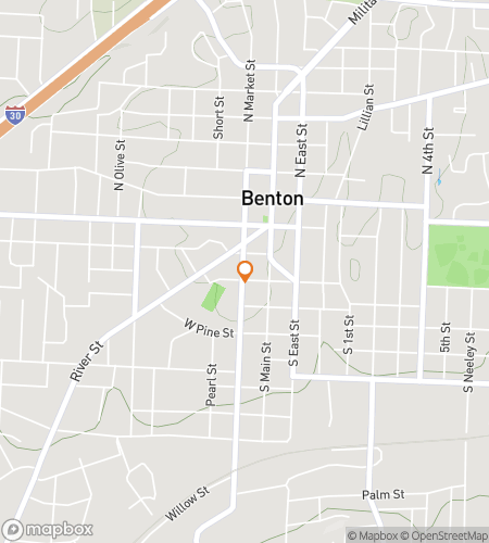 Map of scavenger hunt walking tour for Benton‘s Downtown Dazzling Dash