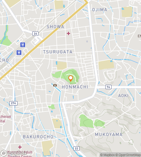 Map of scavenger hunt walking tour for Kurashiki Scavenger Hunt