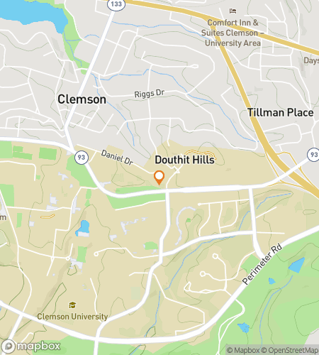 Map of scavenger hunt walking tour for Claw-ver Clues at Clemson University