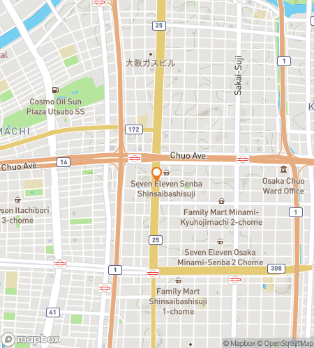 Mapa pěšího scavenger hunt pro Ó, Saka Hunt!: Hostina hádanek v japonské kuchyni