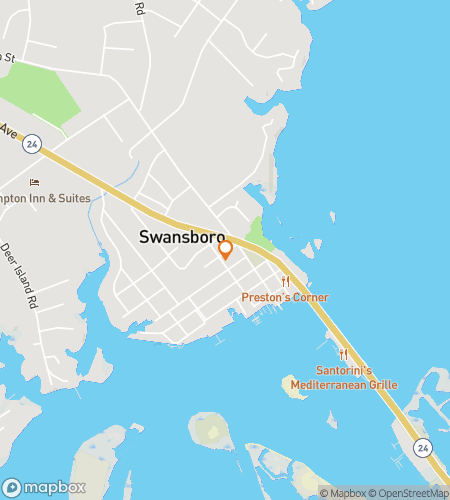 מפת סיור הליכה של חיפוש המטמון עבור Swan Dive In&colon; The Coastal Swansboro Quest