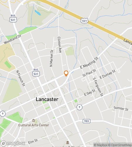 Map of scavenger hunt walking tour for  Lancaster South Carolina Scavenger Hunt