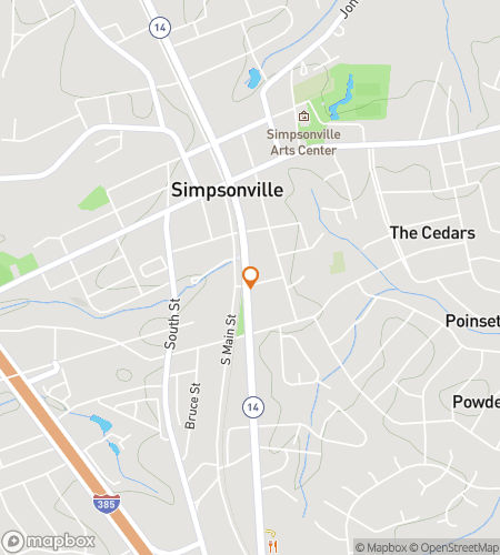 Map of scavenger hunt walking tour for Simpsonville‘s Sensational Scavenger Search