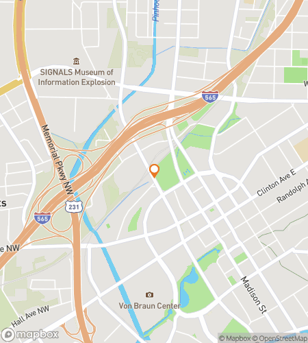 Map of scavenger hunt walking tour for Huntsvilles Echoes of Maple Hill