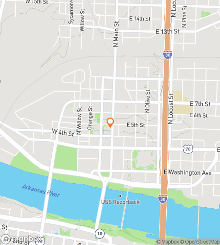 Map of scavenger hunt walking tour for Specters of the South: The Little Rock Ghost Hunt