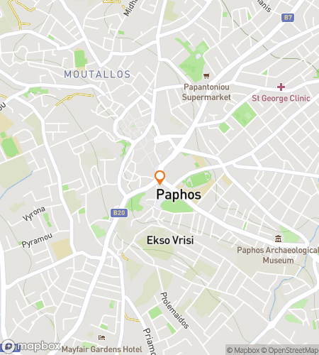 Map of scavenger hunt walking tour for From Ruins to Riviera: A Paphos Hunt