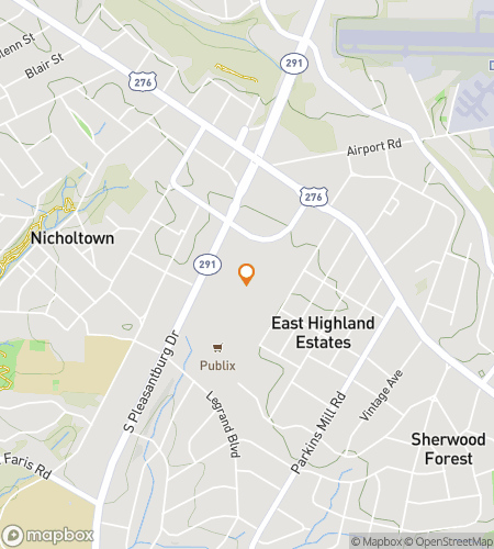 Map of scavenger hunt walking tour for Furman University Hunt