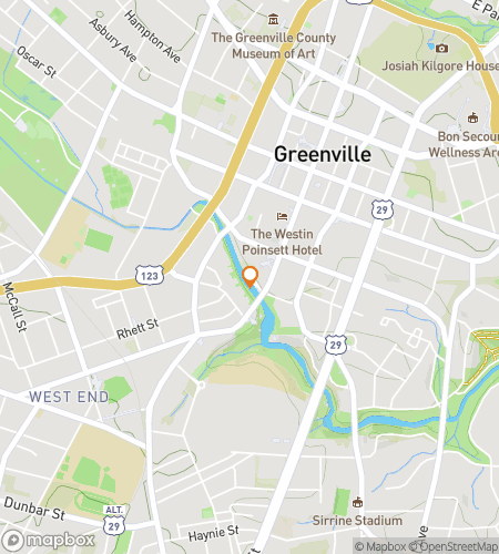 Χάρτης περιήγησης με scavenger hunt για το Reedy, Set, Go! Scavenger Hunt στο Falls Park