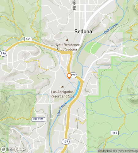 Map of scavenger hunt walking tour for Sedonas Soulful Search