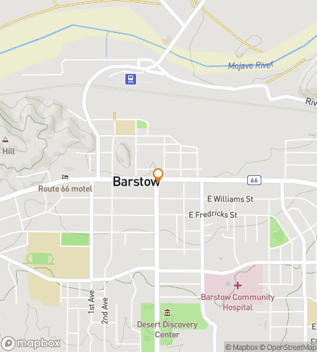 Map of scavenger hunt walking tour for Mojave Madness Treasure Hunt