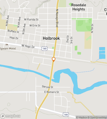 Map of scavenger hunt walking tour for Holbrook Hysteria Hunt