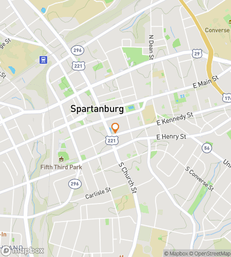 Map of scavenger hunt walking tour for Spartanburg Ghost Hunt