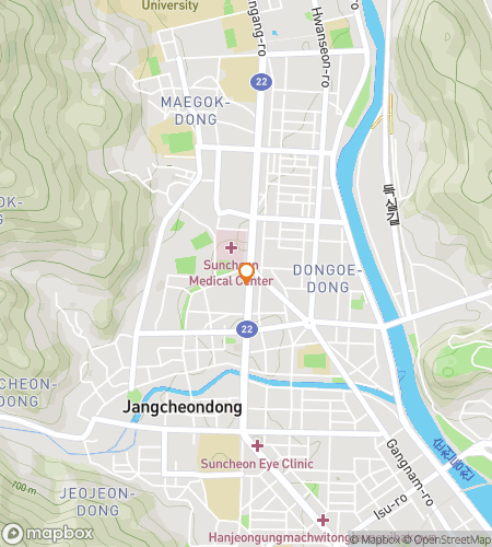 Map of scavenger hunt walking tour for Suncheon Scavenger Hunt