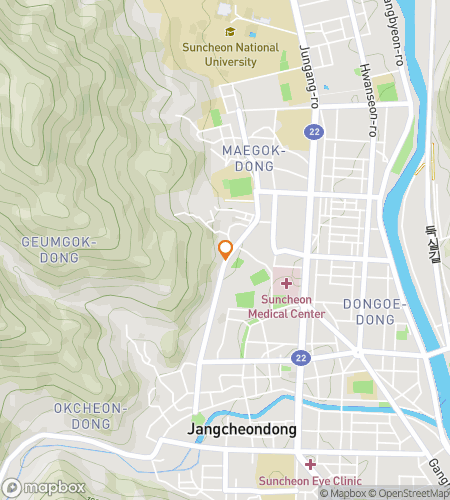 מפת סיור הליכה לחיפוש אוצרות עבור חיפוש האוצרות בסונצ'און