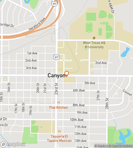 Hartă a turului de vânătoare de comori pe jos pentru Canyon Capers & Clues Chase