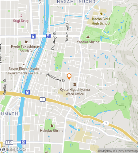 Mapa prohlídky s honbou za pokladem pro The Kyoto HaUNTing