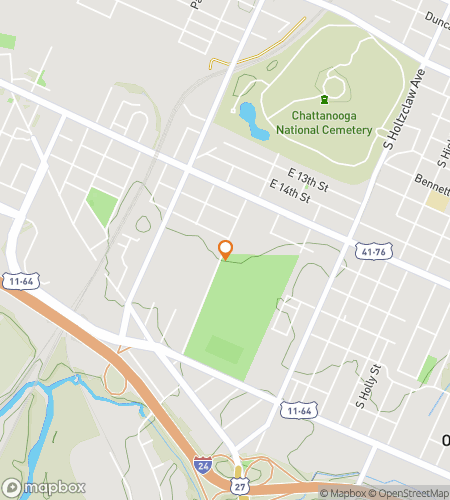 Térkép a "Találkozzunk Montague-nál: A Parkvadászat" nevű kincsvadászat gyalogtúrához.