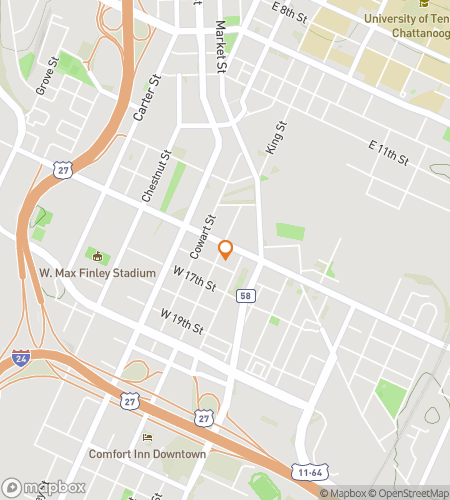 Chuggin thru Chattanooga için hazine avı yürüyüş turu haritası