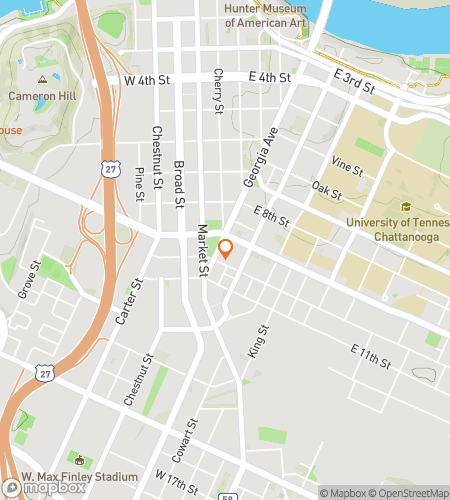 Map of scavenger hunt walking tour for Scenic City Exciting  Scavenger Hunt