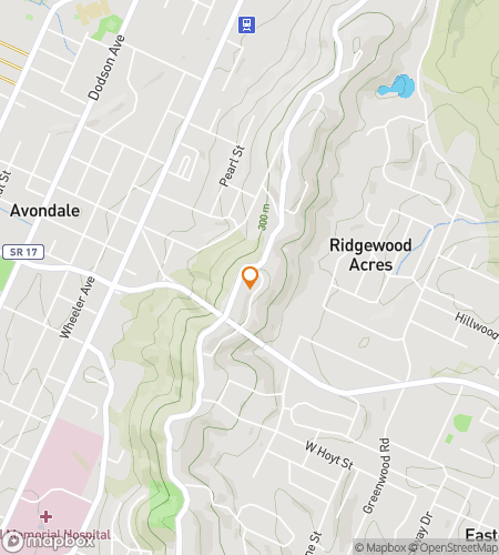 रिड्जसाइड स्कैवेंजर हंट के लिए स्कैवेंजर हंट वॉकिंग टूर का नक्शा