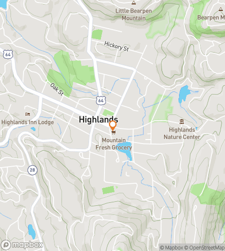 Map of scavenger hunt walking tour for Highlands Hoppin‘ Hunt