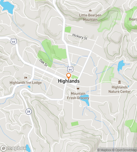 Map of scavenger hunt walking tour for Highlands Hotspot Hoppin