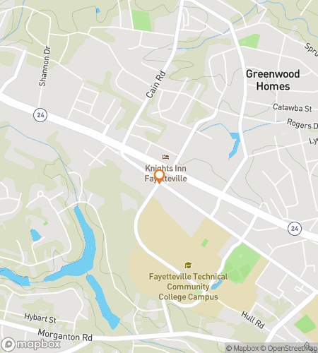 Карта пешеходного тура scavenger hunt для "Фантастического веселья" в Фейетвилле