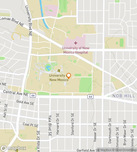 Карта пешеходного квеста для "University of New Mexico Hunt"