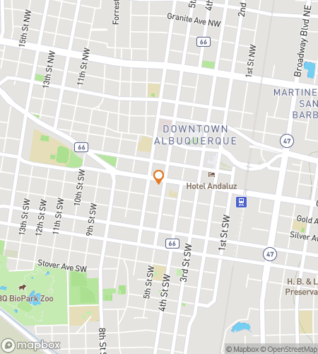 Карта пешеходного тура-охоты за сокровищами по Альбукерке «Эль и Хвосты»