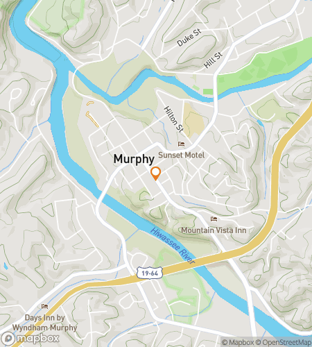 Map of scavenger hunt walking tour for Murphy Mirthful Mystery Hunt