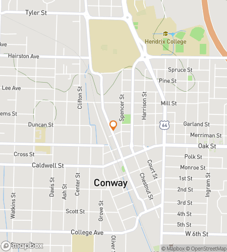 Hendrix College Hunt için hazine avı yürüyüş turu haritası