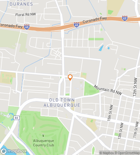 Map of scavenger hunt walking tour for Downtown Albuquerque Ghost Tour