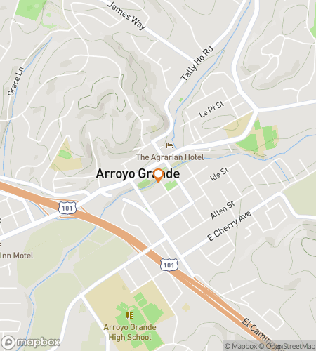 Map of scavenger hunt walking tour for Arroyo Grandes Grand Escapade