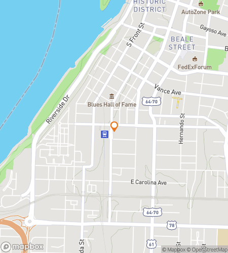 Map of scavenger hunt walking tour for Memphis: The King’s Comeback Tour