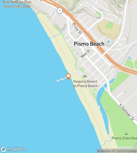 Map of scavenger hunt walking tour for Pismo Beach Scavenger Hunt