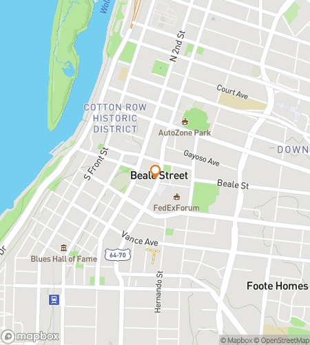 Map of scavenger hunt walking tour for Brews & Blues Bar Crawl