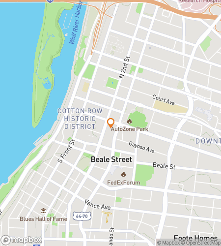 Térkép a kincsvadászat sétatúráról a The Restless számára Memphisben