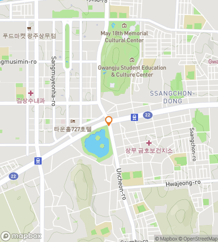 Map of scavenger hunt walking tour for Gwangju Scavenger Hunt