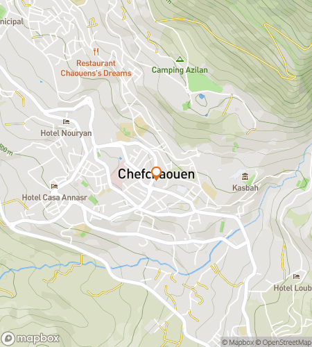 Map of scavenger hunt walking tour for Doors, Dreams & Hidden Corners of Chefchaouen